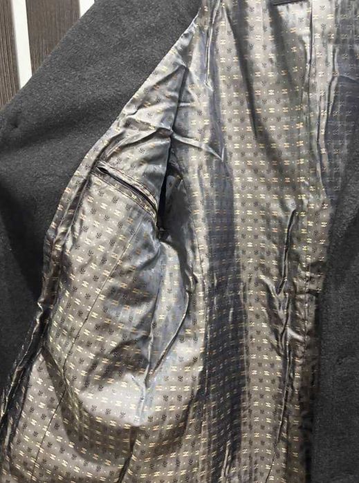 Пальто мужское Appart, серое, шерсть, длинное, осеннее, зимнее, 48