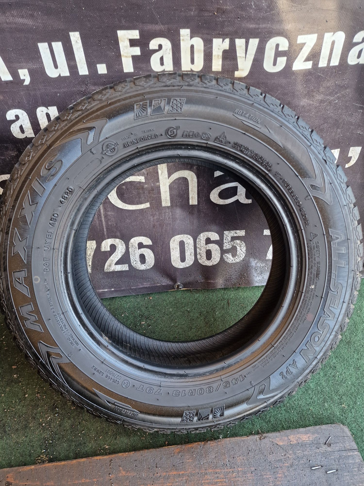 Opony Całoroczne 145/80/13 Maxxis i Toyo Komplet 7.6mm