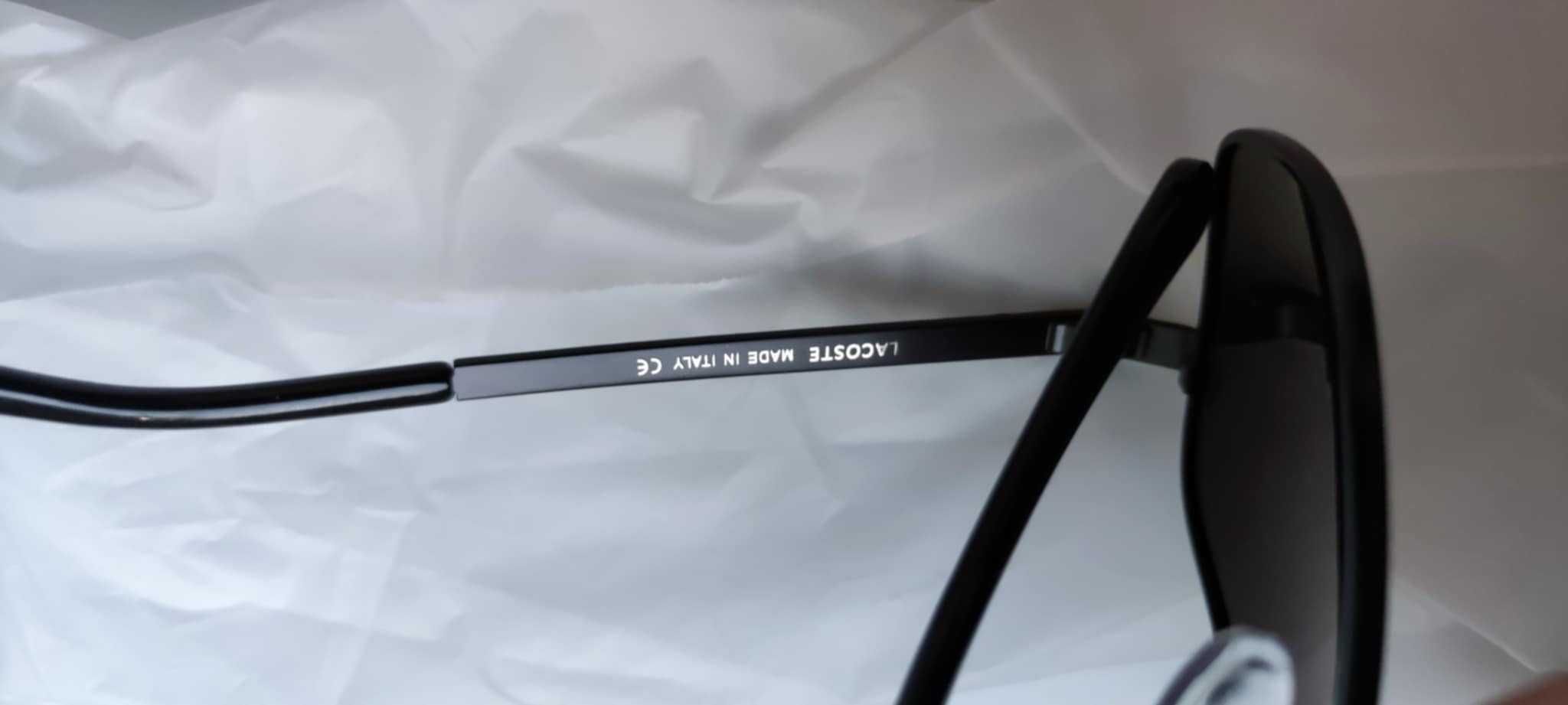 Nowe przeciwsłoneczne okulary męskie Lacoste