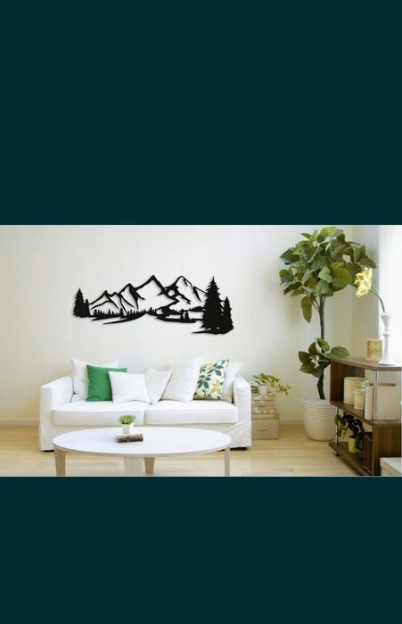 Nowoczesny obraz 3d ażurowy góry Dekoracja salon kuchnia