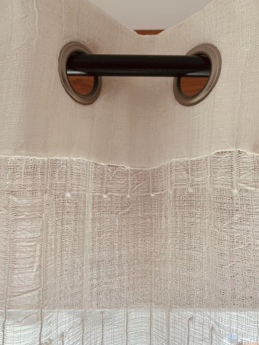 Cortina fio natural, cor bege