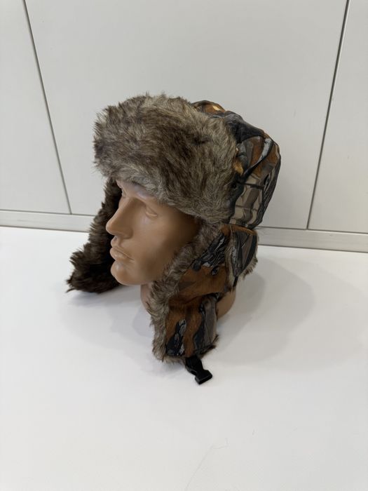 Ушанка realtree камуфляжна y2k rap sk8 / шапка ушанка ю2к реп ск8