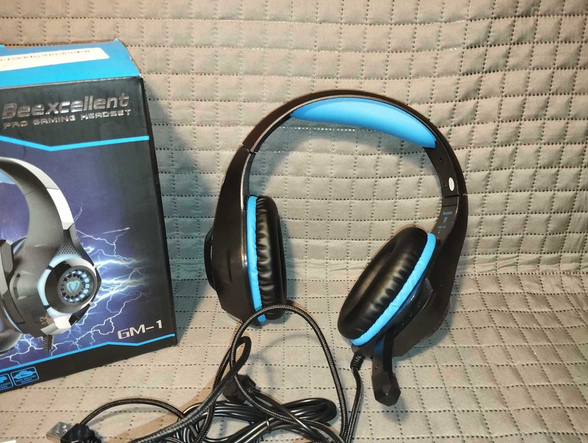 Słuchawki - BEEXCELLENT GM-1 - Czarno-Niebieskie