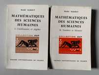 Mathématiques des Sciences Humainess, de Marc Barbut - volumes 1 e 2