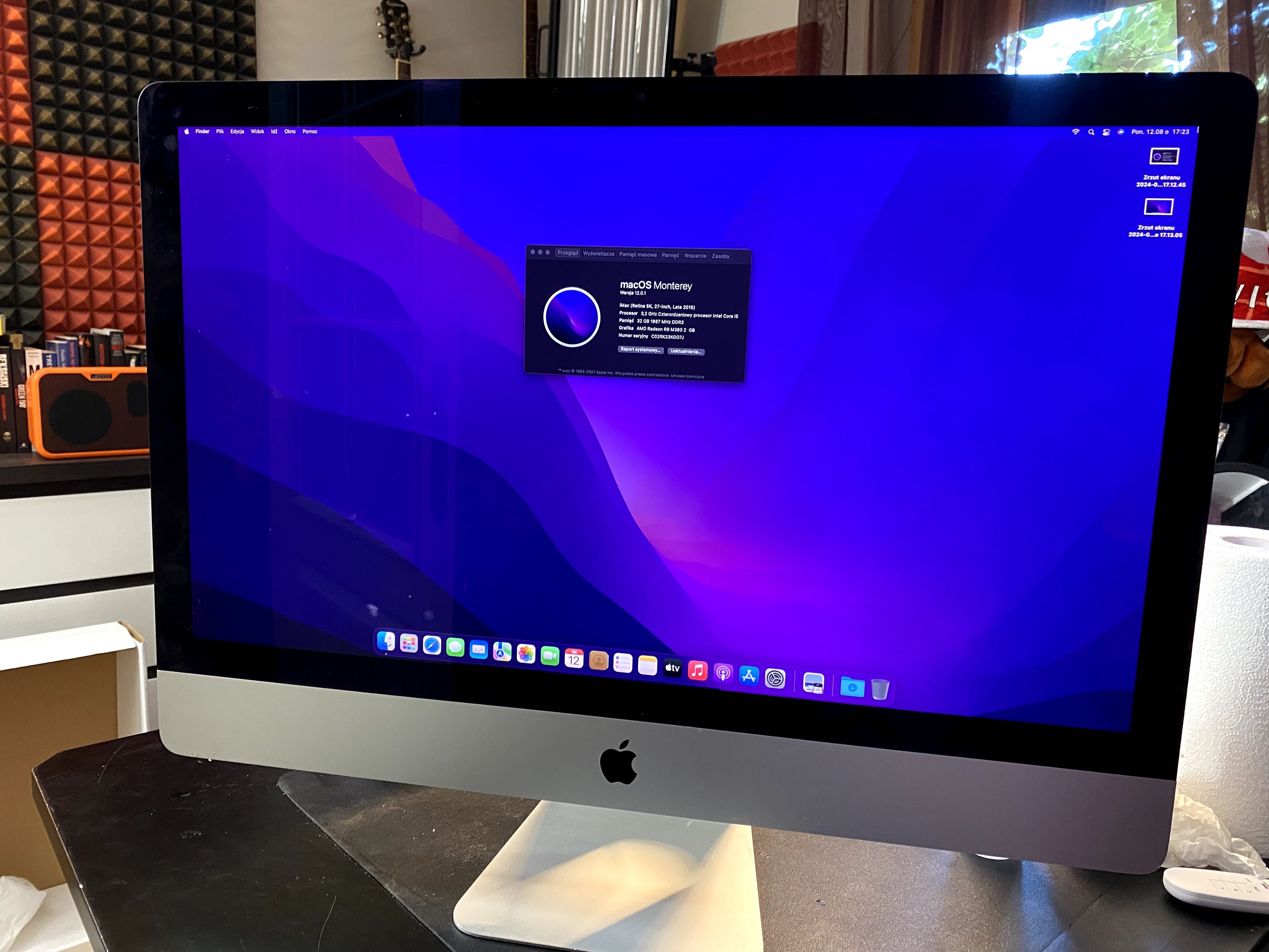 iMac 27'', Retina 5k, Late 2015, 3,2 i5, 32GB DDR3, 1TB