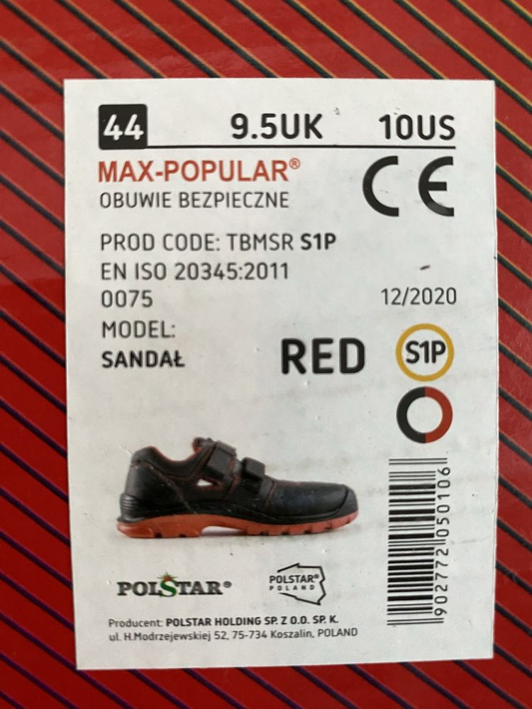 Buty robocze Polstar MAX-POPULAR RED S1-P SRC
