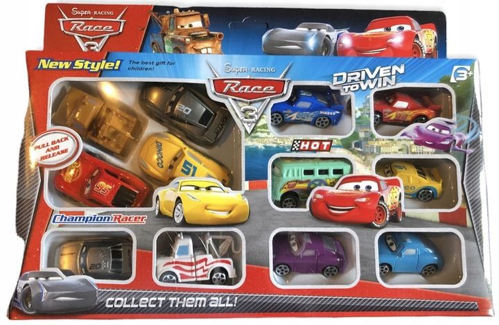 cars auta różne zygzak mcqueen i przyjaciele 12w1