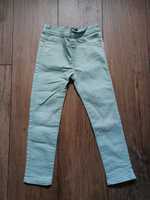 Spodnie jeansowe 110 jegging zielone/szare