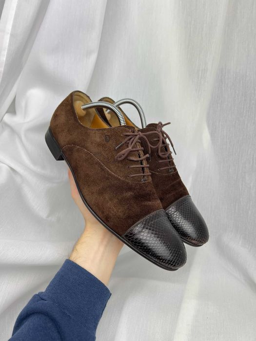 GUCCI Suede Leather Python Dres Shoes замшеві туфлі Гуччі носки пітон