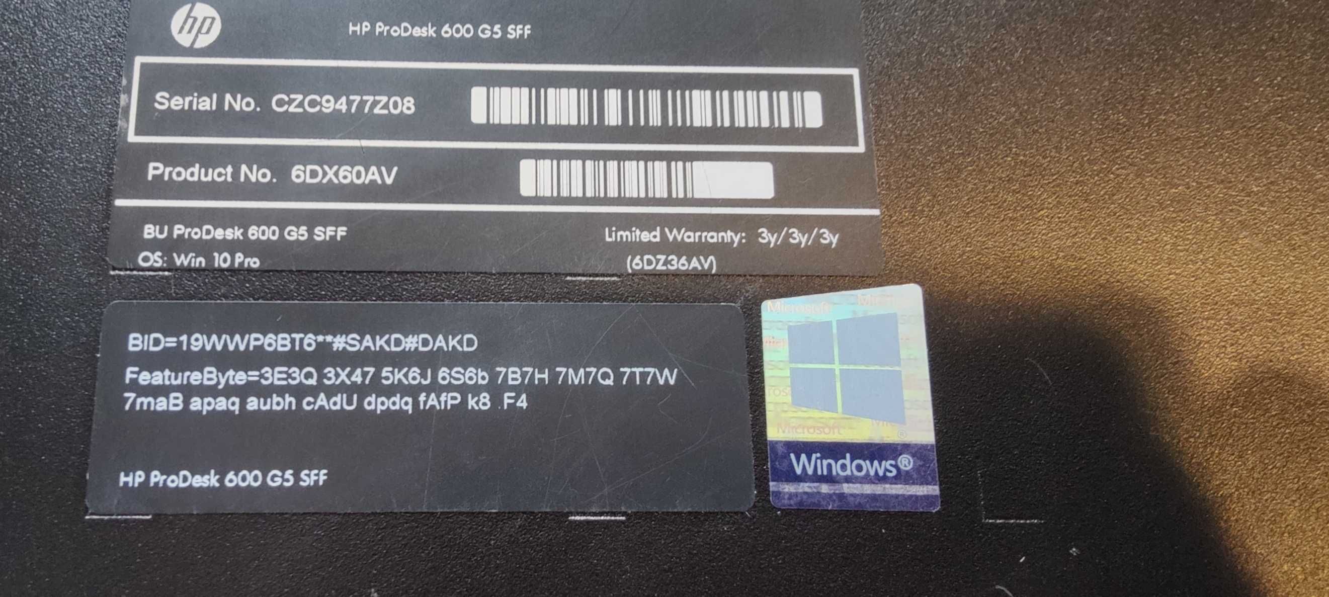 HP 600 G5 SFF i5
