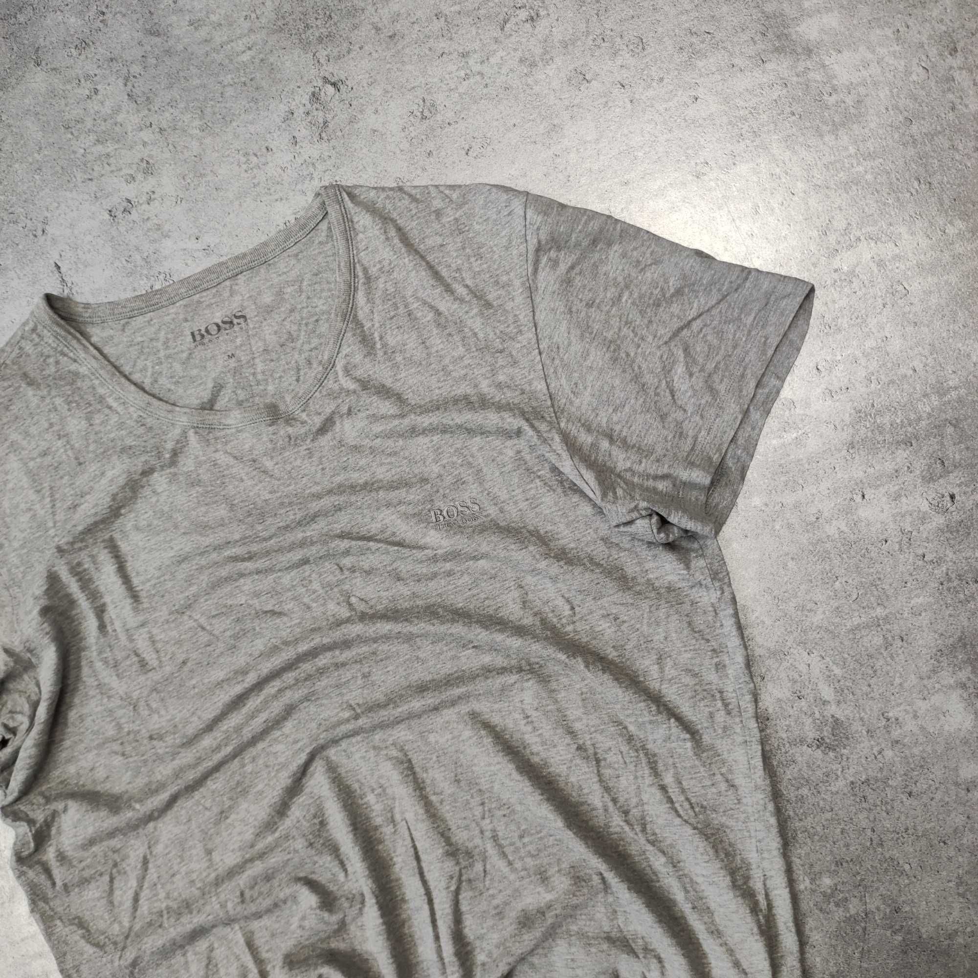 MĘSKA Koszulka Elegancka Basic Małe Logo Hugo Boss Bawełna Klasyczna