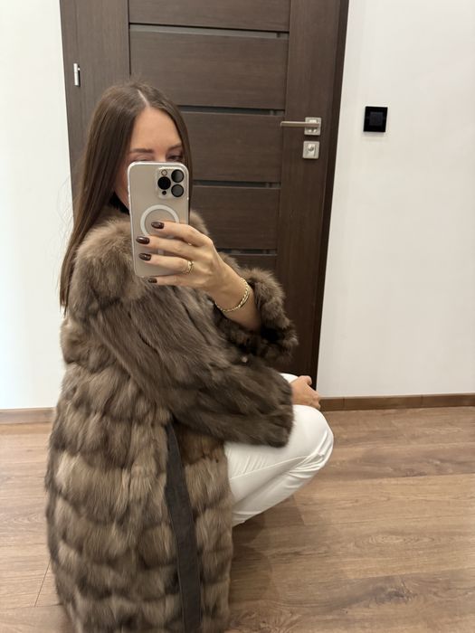Futro naturalne sobole luksus rozm. M-L nowe