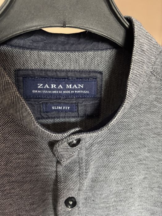 Zara Men koszula slim fit krótki rekaw M