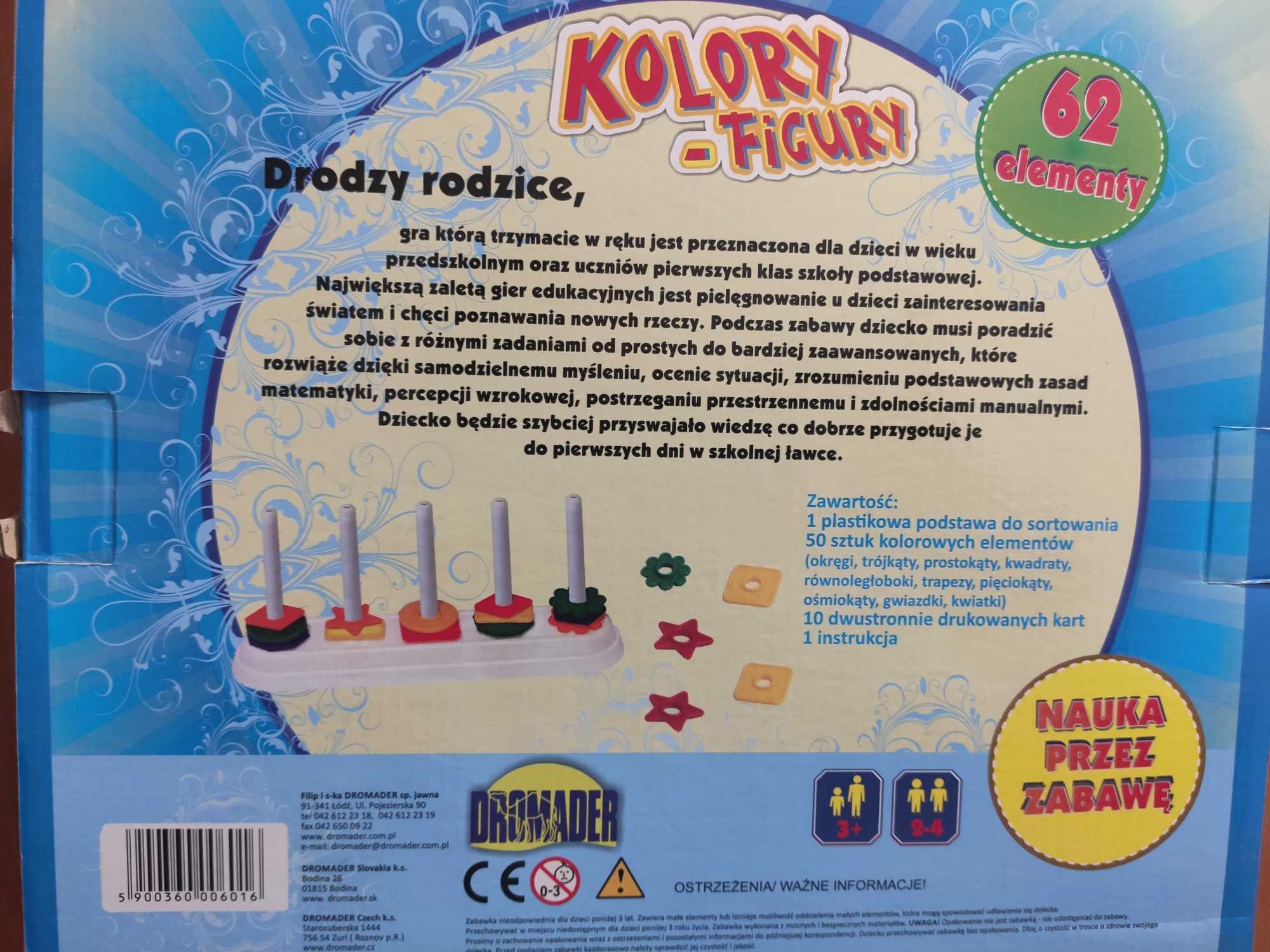 Kolory figury gra edukacyjna Dromader