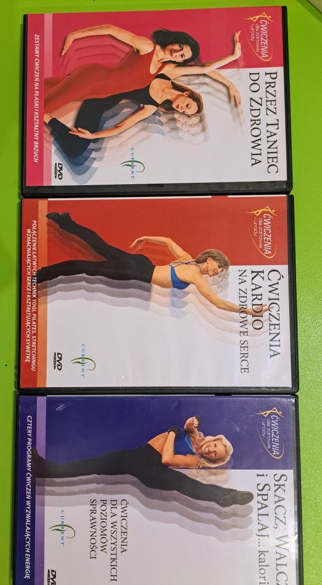 Komplet płt DVD do treningów kardio, yoga, pilates itp