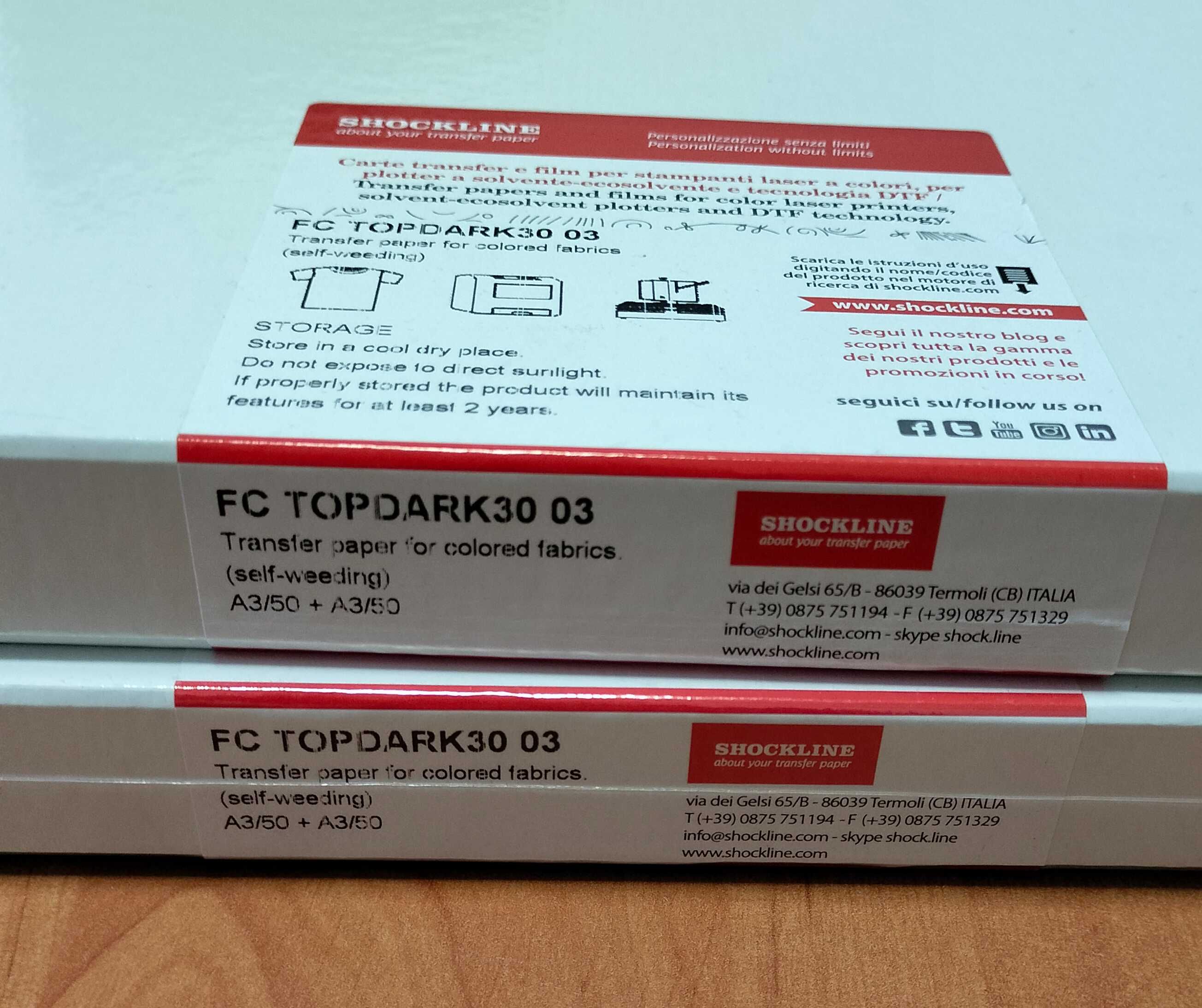 FC TOPDARK30 papier transferowy do drukarek OKI z białym tonerem