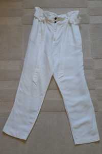 Białe damskie spodnie H&M