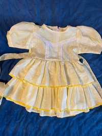 Летнее желтое платье для малышки