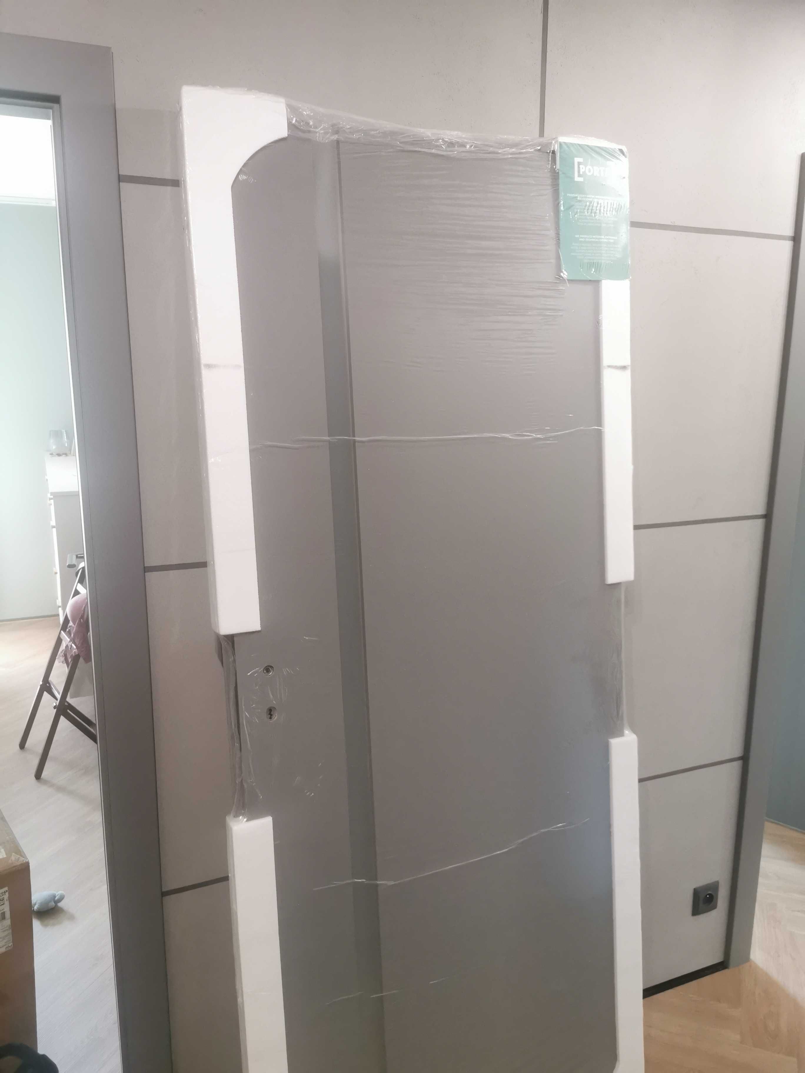Drzwi wewnętrzne przylgowe lewe 80 Porta Focus 4.A Szary Platynowy Mat