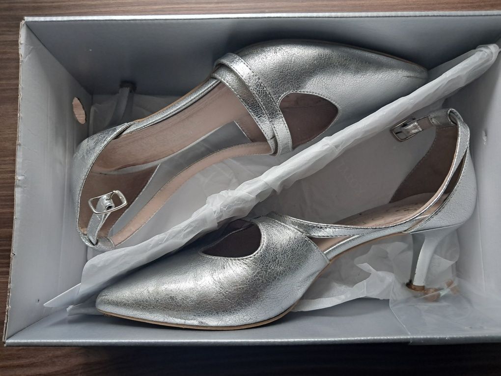 Buty ślubne Kotyl 6cm obcasie, rozm. 37