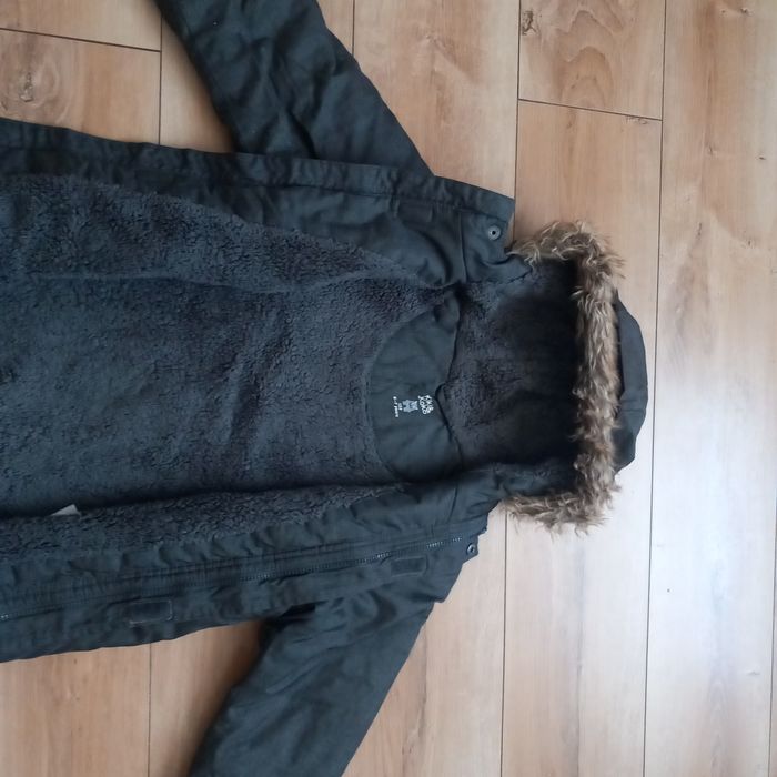 Kurtka zimowa na zimę szara dla chłopca rozmiar 122