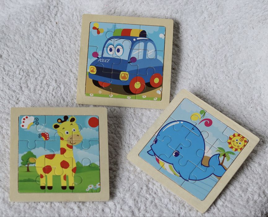 Пазл дерев'яний з 9 елементів.