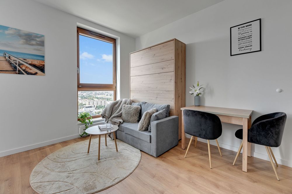 Sea Towers/studio na XXIX kon. z widokiem na morze, panoramę miasta