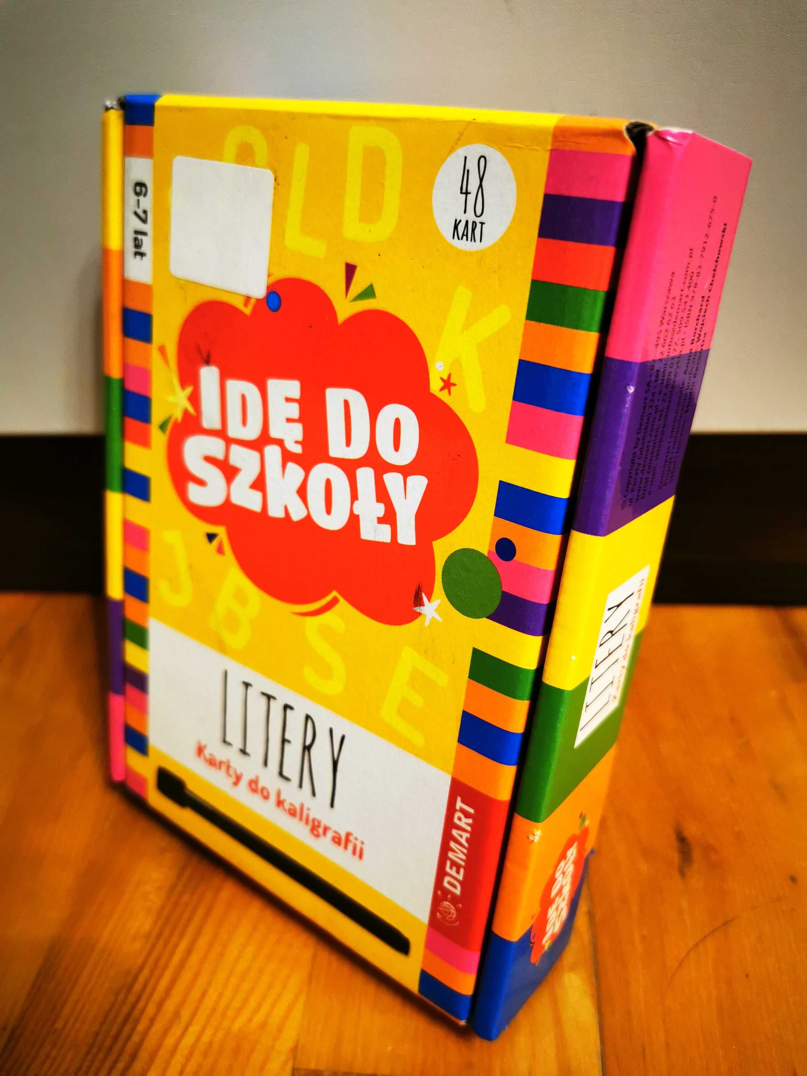 Idę do szkoły. Litery. Karty do kaligrafii z pisakiem suchościeralnym