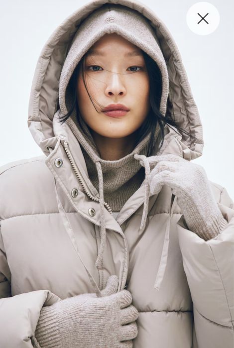 Пальто H&M S зима довга куртка