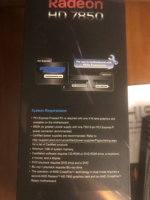 Видеокарта Radeon 7850