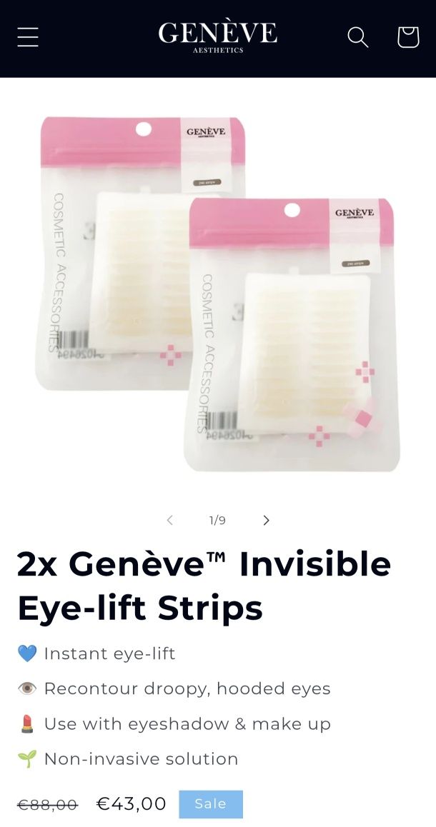 Kit para eyelid lift (levantamento de paltebras) Genève (240pcsl