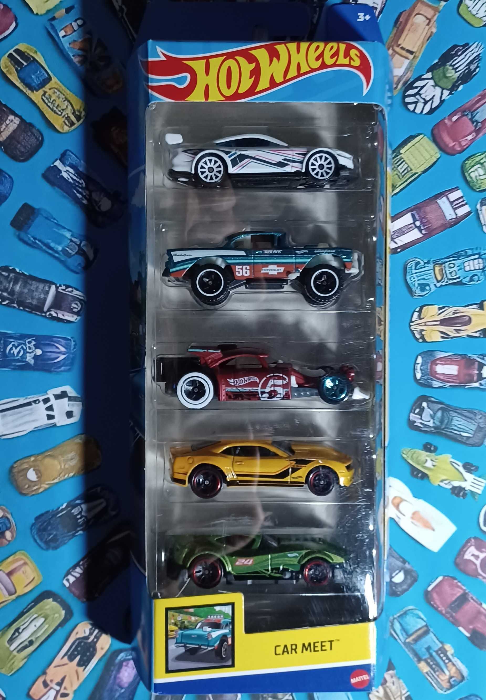 Hot Wheels 5 pak Seria Car Meet Nowe Camaro Mustang