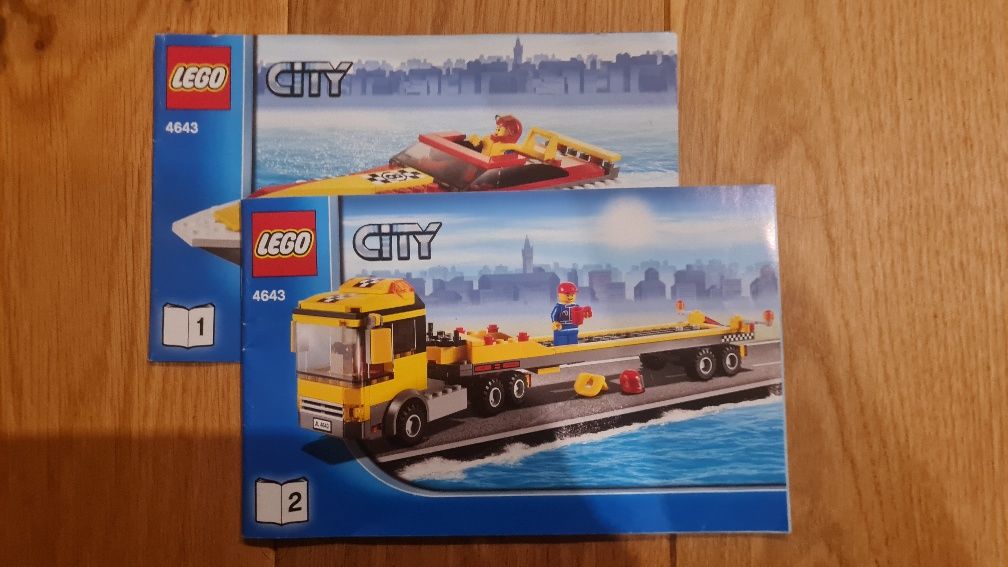 Lego city 4643 transporter motorówki