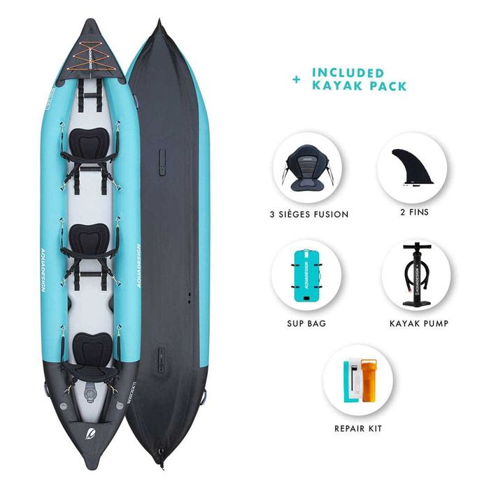 Kajak Koloa 400 Aquadesign 2025 - wysokiej klasy pompowany 3-osobowy !