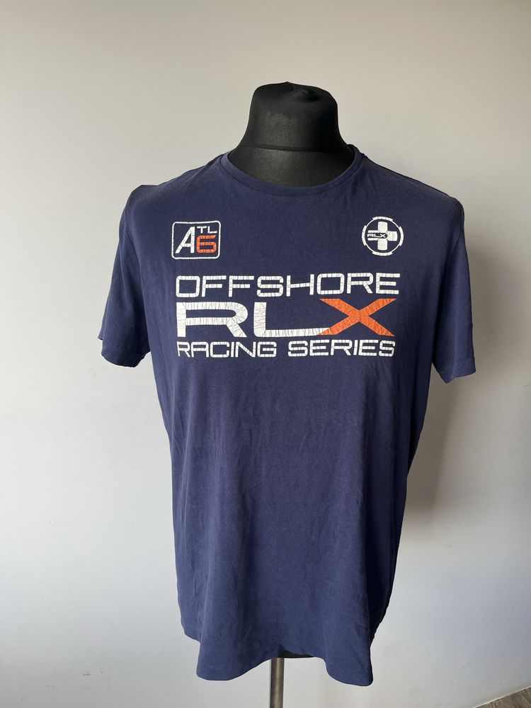 T-shirt meski Ralph Lauren granatowy L stan dobry
