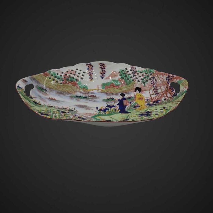 Patera ażurowa Victoria Czecho-Slovakia w stylu chinoiserie b5/101963
