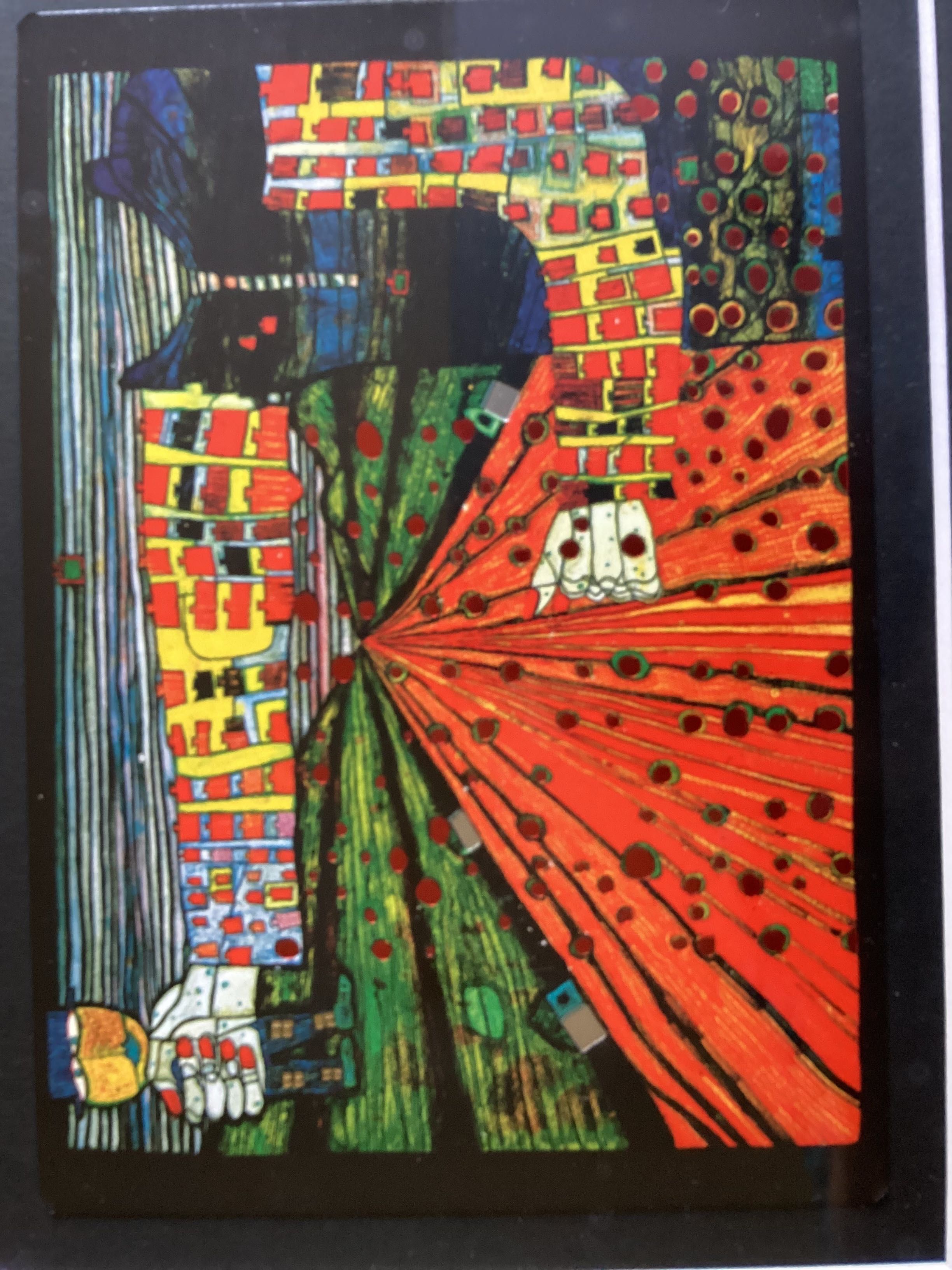 Hundertwasser abstrakcje oprawione ( obrazki )