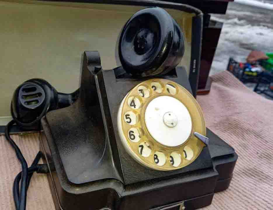 Телефон стационарный настольный. 1963 г.в., СССР.