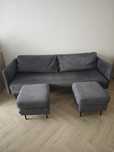 Nowoczesna sofa z funkcją spania + 2 pufy OptiSofa