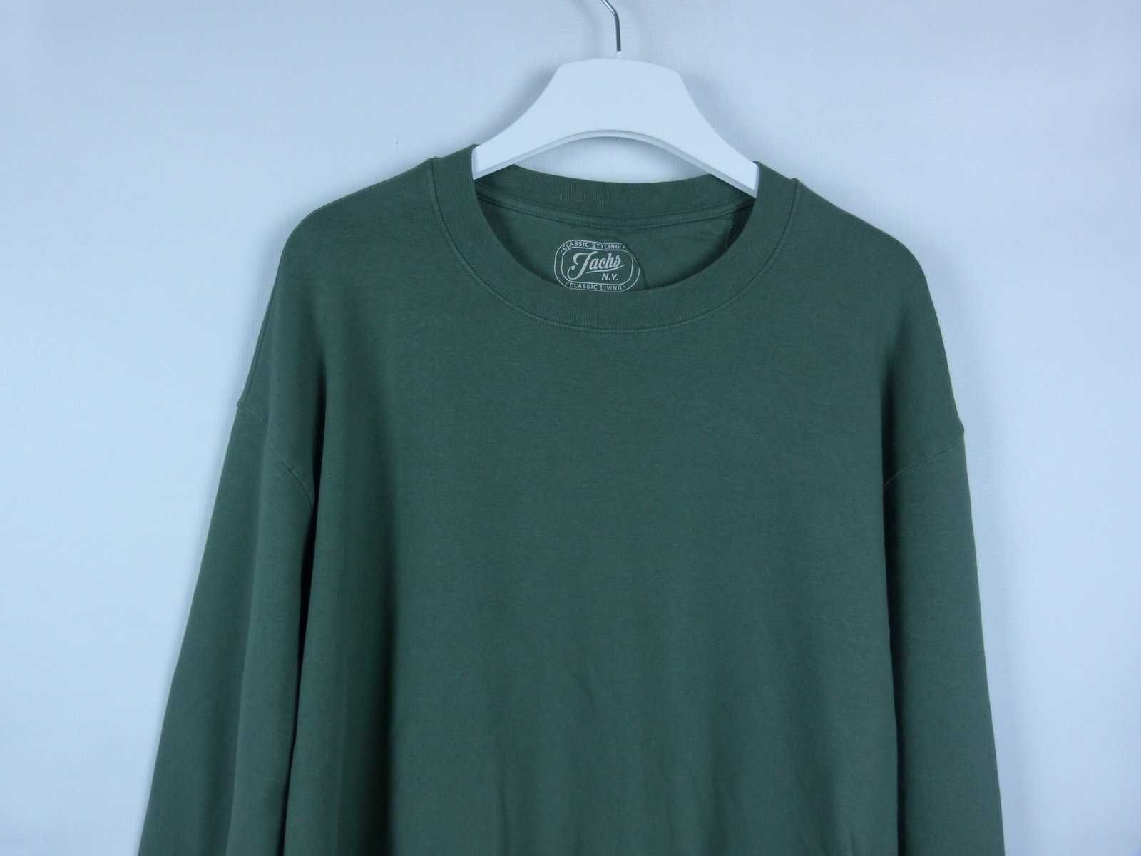 Jachs męska bluza bawełna elastan zielony khaki / XXL