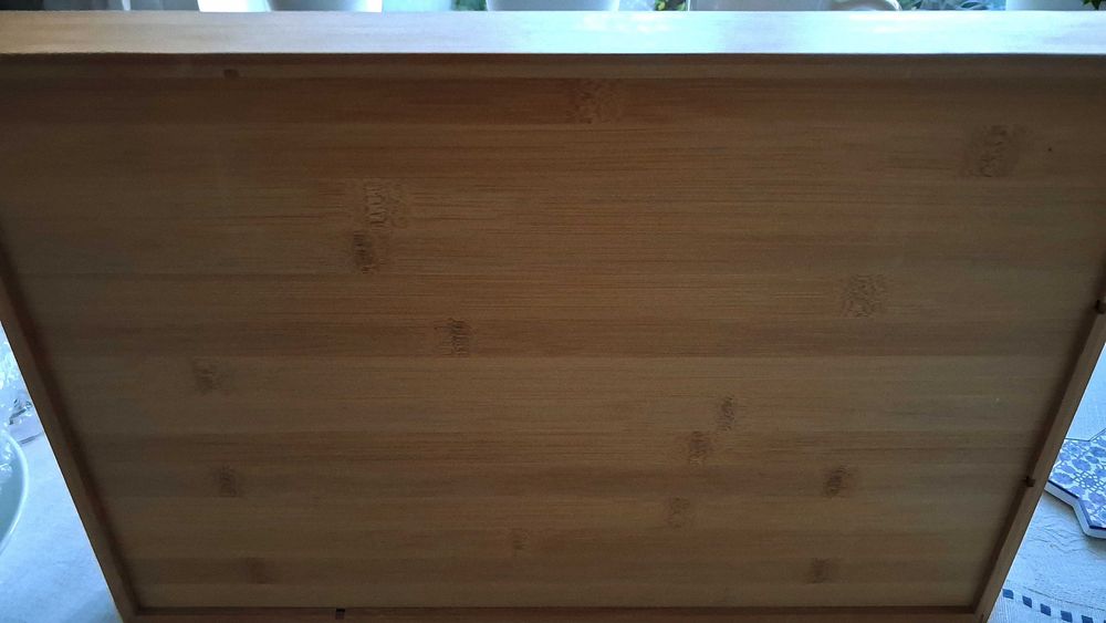 Bambusowy wkład na sztućce organizer do szuflady 43x28,5x5 cm