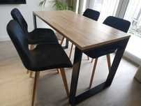 Stół i krzesła loft industrial velvet