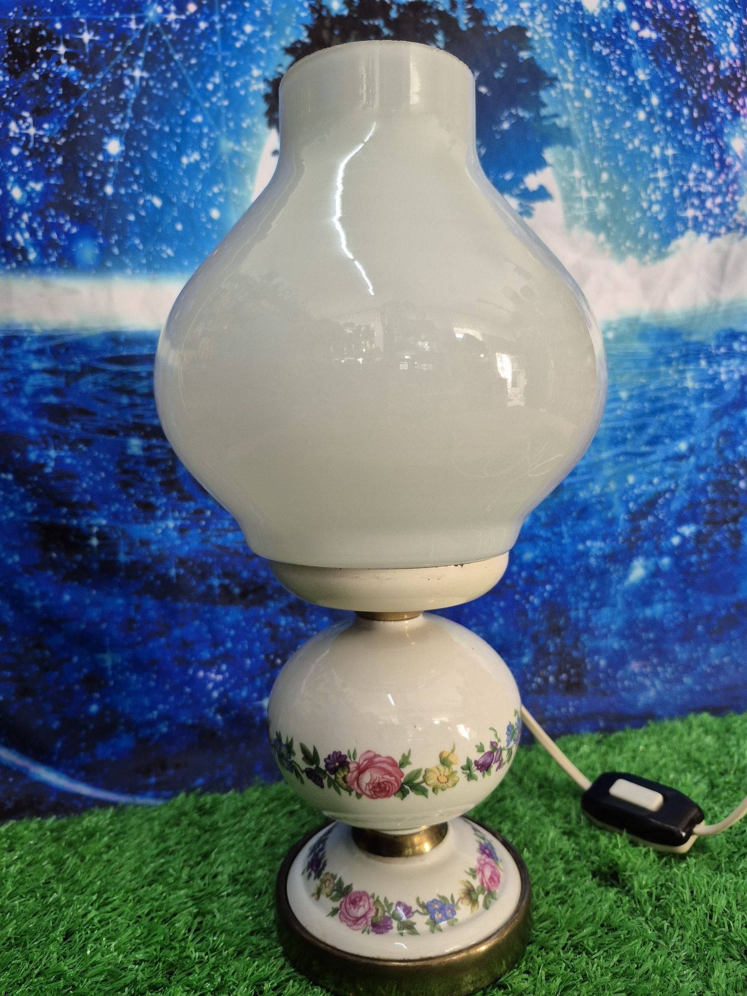 Lampka porcelanowa z lat 70-tych PRL