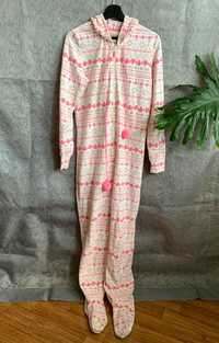 Biało-różowy kombinezon do spania piżama New Look M