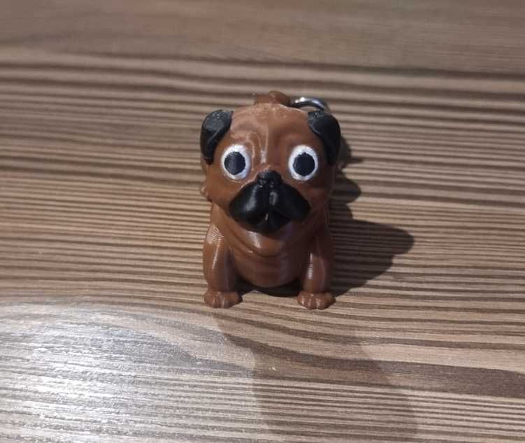 Ruchomy Brelok do kluczy piesek buldog francuski