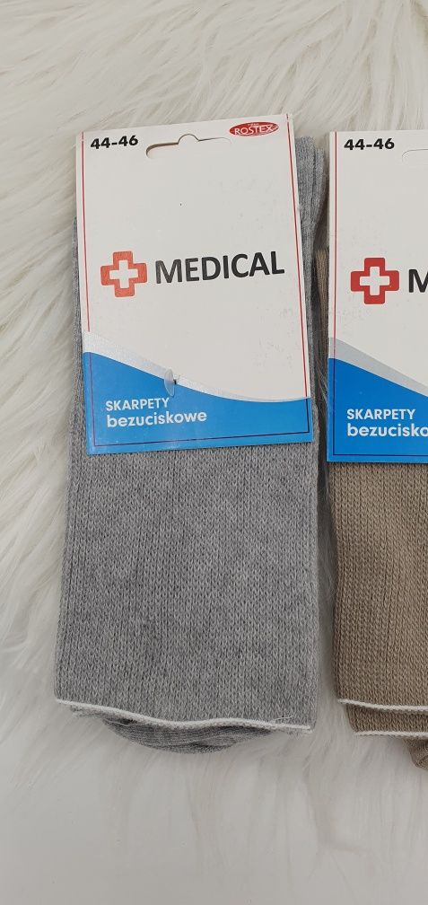 Bezuciskowe skarpetki Medical medyczne bawełniane 44-46