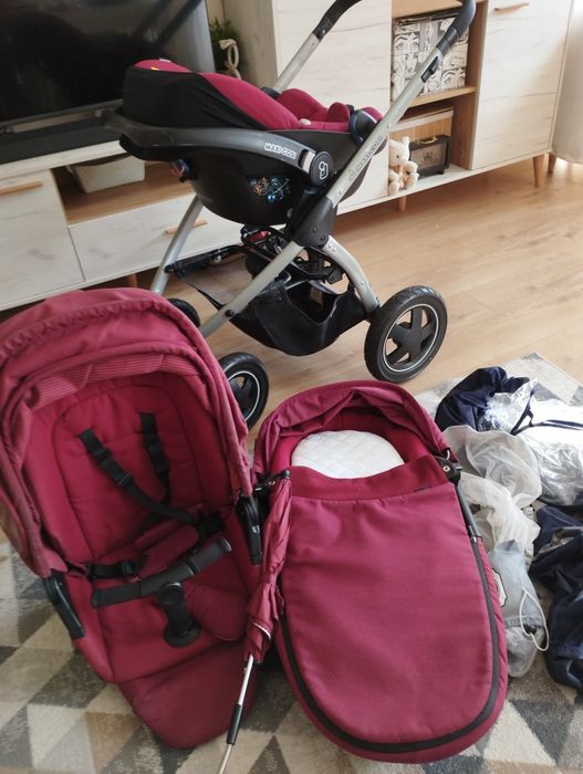 Maxi Cosi Mura 3 w1.Wózek z pełnym wyposażeniem