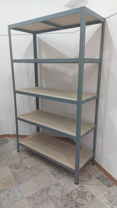 Estante Metálica Spaceo Cinza 196x120x50cm 300kg