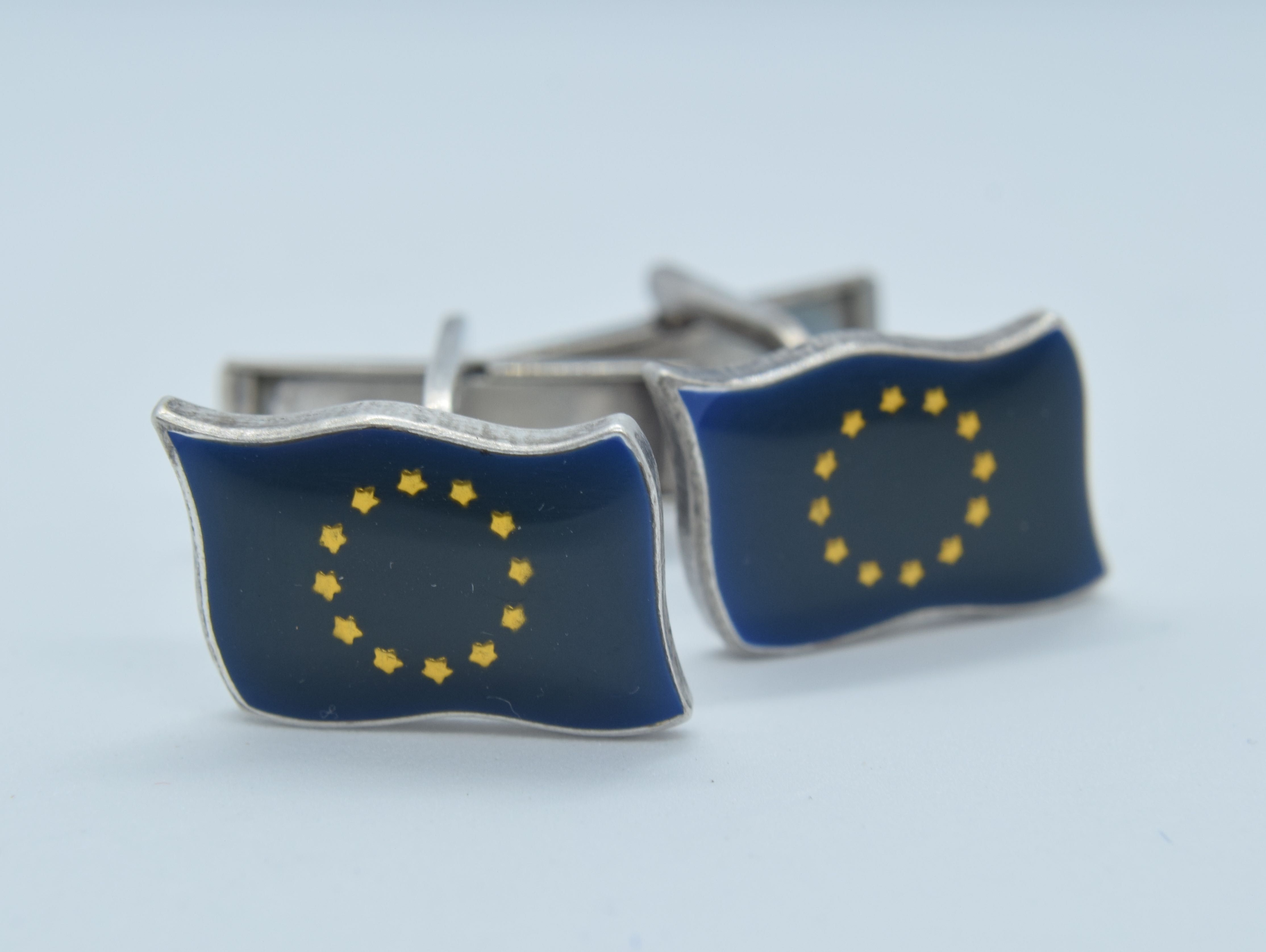 Spinki do mankietów srebro 925 Unia Europejska w oryginalnym pudełku