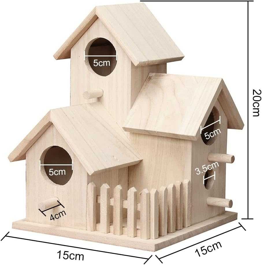 Casa de madeira ninho para aves pássaros - NOVO - PORTES GRÁTIS